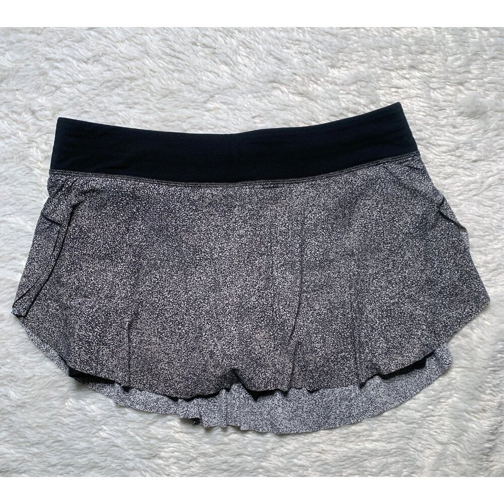 Lululemon Quick Pace Skirt Sea Spray Alpine White Dark Chrome Size 8
